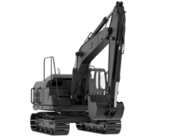 Track excavator isolated on background. 3d rendering - illustration png