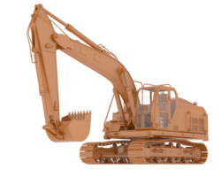 Track excavator isolated on background. 3d rendering - illustration png