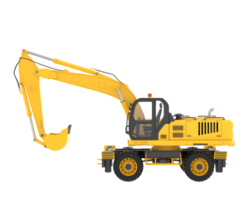 Wheel excavator isolated on background. 3d rendering - illustration png