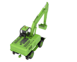 Wheel excavator isolated on background. 3d rendering - illustration png