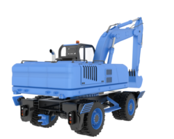 Wheel excavator isolated on background. 3d rendering - illustration png