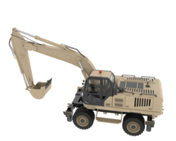 Wheel excavator isolated on background. 3d rendering - illustration png