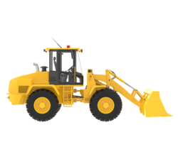 Wheel excavator isolated on background. 3d rendering - illustration png