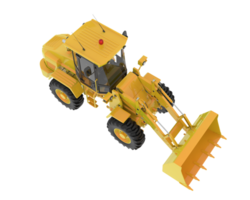 Wheel loader isolated on background. 3d rendering - illustration png