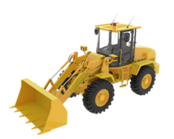 Wheel loader isolated on background. 3d rendering - illustration png