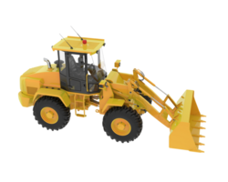 Wheel loader isolated on background. 3d rendering - illustration png