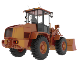 Wheel loader isolated on background. 3d rendering - illustration png