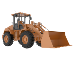 Wheel loader isolated on background. 3d rendering - illustration png