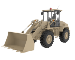 Wheel loader isolated on background. 3d rendering - illustration png