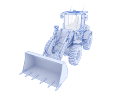 Wheel loader isolated on background. 3d rendering - illustration png