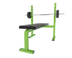 Weight bench isolated on background. 3d rendering - illustration png