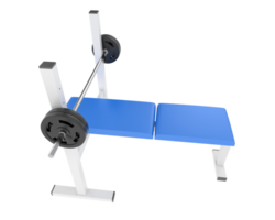 Weight bench isolated on background. 3d rendering - illustration png