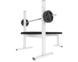 Weight bench isolated on background. 3d rendering - illustration png