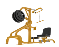 Lever equipment for gym isolated on background. 3d rendering - illustration png