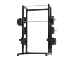 Gym half rack isolated on background. 3d rendering - illustration png