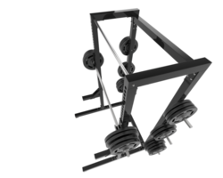 Gym half rack isolated on background. 3d rendering - illustration png