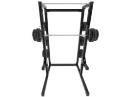 Gym halv kuggstång isolerat på bakgrund. 3d tolkning - illustration png