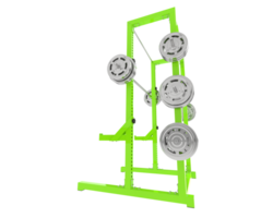 Palestra metà cremagliera isolato su sfondo. 3d interpretazione - illustrazione png