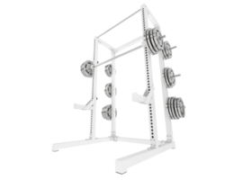 Gym halv kuggstång isolerat på bakgrund. 3d tolkning - illustration png