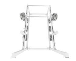 Gym halv kuggstång isolerat på bakgrund. 3d tolkning - illustration png