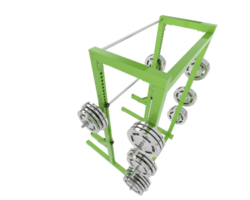 Gym half rack isolated on background. 3d rendering - illustration png