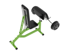 Arm curl bench isolated on background. 3d rendering - illustration png