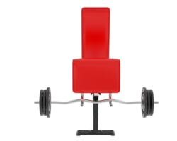 Arm curl bench isolated on background. 3d rendering - illustration png