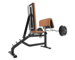 Arm curl bench isolated on background. 3d rendering - illustration png