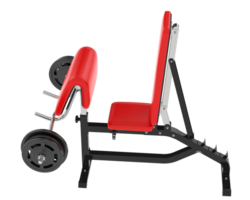 Arm curl bench isolated on background. 3d rendering - illustration png