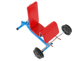 Arm curl bench isolated on background. 3d rendering - illustration png