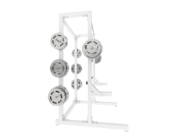 Sportschool voor de helft rek geïsoleerd Aan achtergrond. 3d renderen - illustratie png