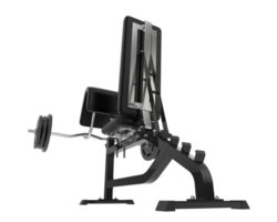 Arm curl bench isolated on background. 3d rendering - illustration png