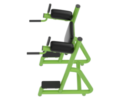 Gym equipment scene isolated on grey background. 3d rendering - illustration png