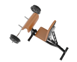 Arm curl bench isolated on background. 3d rendering - illustration png