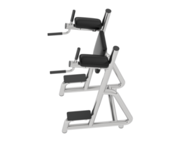 Gym equipment scene isolated on grey background. 3d rendering - illustration png