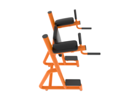 Gym Utrustning scen isolerat på grå bakgrund. 3d tolkning - illustration png