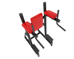 Gym equipment scene isolated on grey background. 3d rendering - illustration png