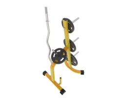 Weight rack isolated on background. 3d rendering - illustration png