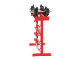 Weight rack isolated on background. 3d rendering - illustration png