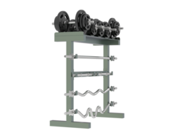 Weight rack isolated on background. 3d rendering - illustration png