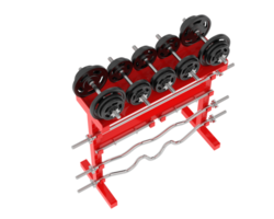 Weight rack isolated on background. 3d rendering - illustration png