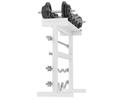 Weight rack isolated on background. 3d rendering - illustration png