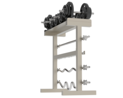 Weight rack isolated on background. 3d rendering - illustration png