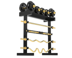 Weight rack isolated on background. 3d rendering - illustration png