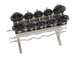 Weight rack isolated on background. 3d rendering - illustration png