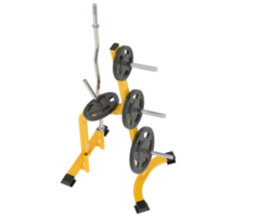 Weight rack isolated on background. 3d rendering - illustration png