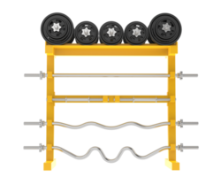 Weight rack isolated on background. 3d rendering - illustration png