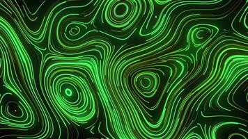 Abstract background with animation of morphing shapes, seamless loop. Motion. Colorful curves on a dark backdrop. video