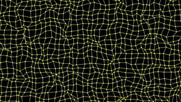 resumen tecnología antecedentes de animado vistoso líneas y puntos sin costura ondulado geométrico antecedentes. animación. plexo cuadrícula en un negro fondo. video