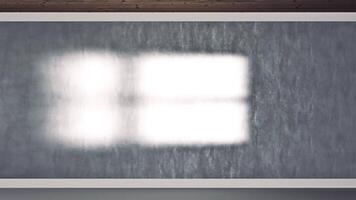 Background with sunlight falling on surface from window. Animation. Naturalistic movement of incident light on interior surface. Animation with light falling from window on surface in interior video